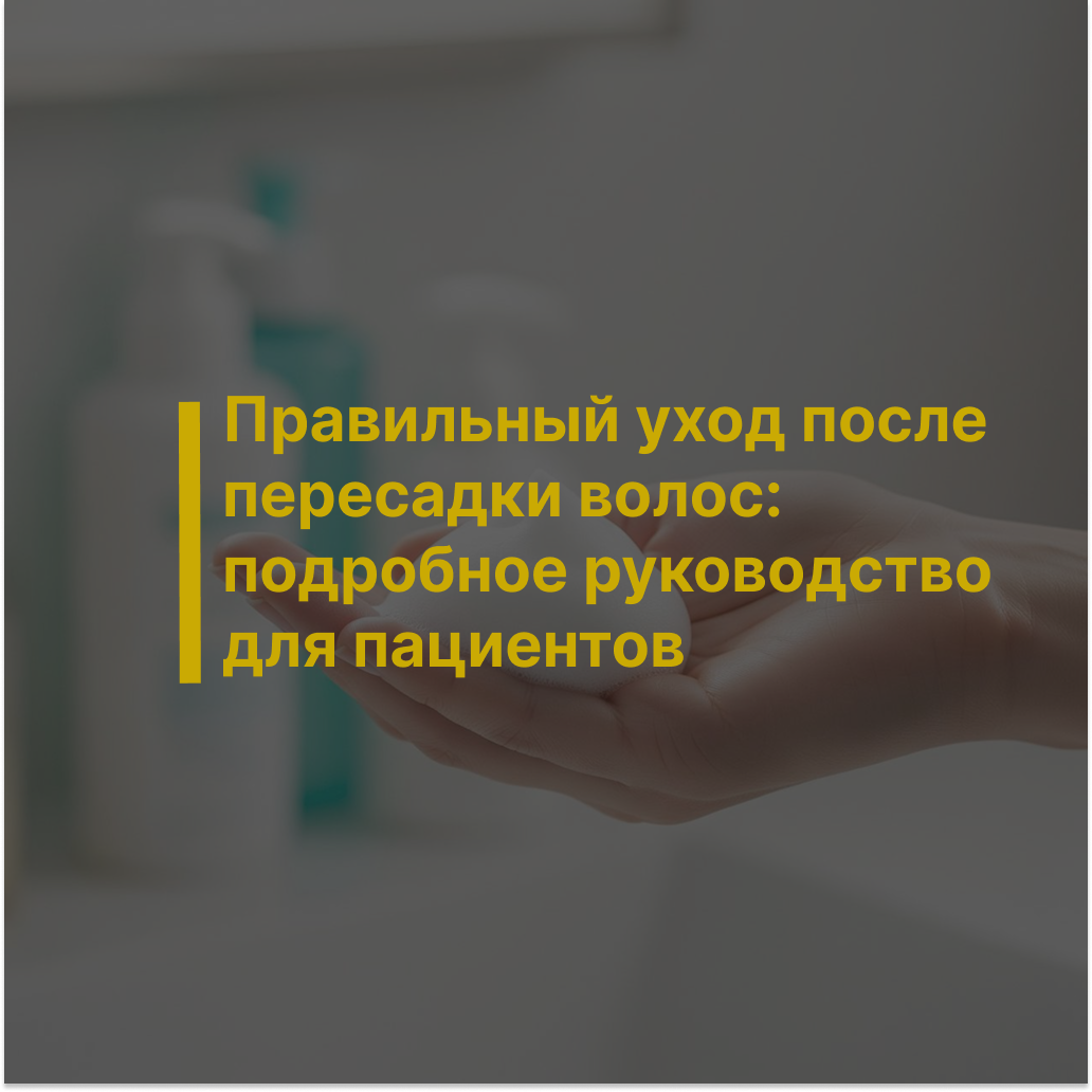 Правильный уход после пересадки волос: подробное руководство для пациентов