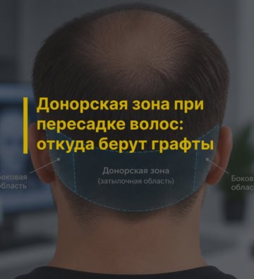 Донорская зона при пересадке волос: откуда берут графты